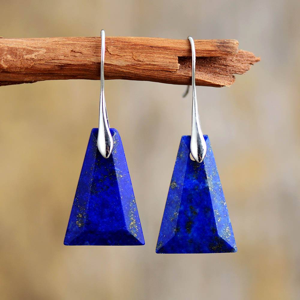 Lapis lazuli drop earrings Clearance