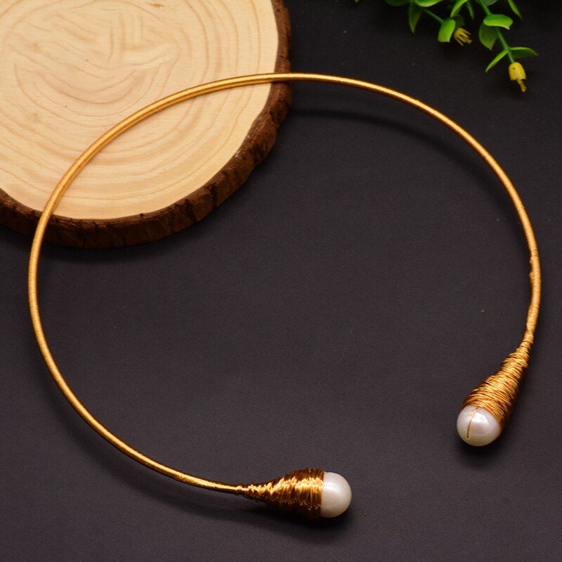 NATURAL PEARL CHOKER NECKLACE Minimalist Necklace Necklaces