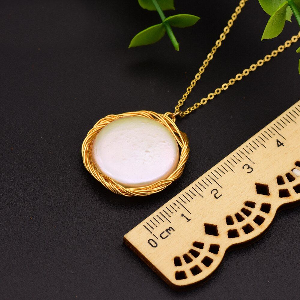 FRESH NATURAL PEARL NECKLACE Minimalist Necklace Necklaces
