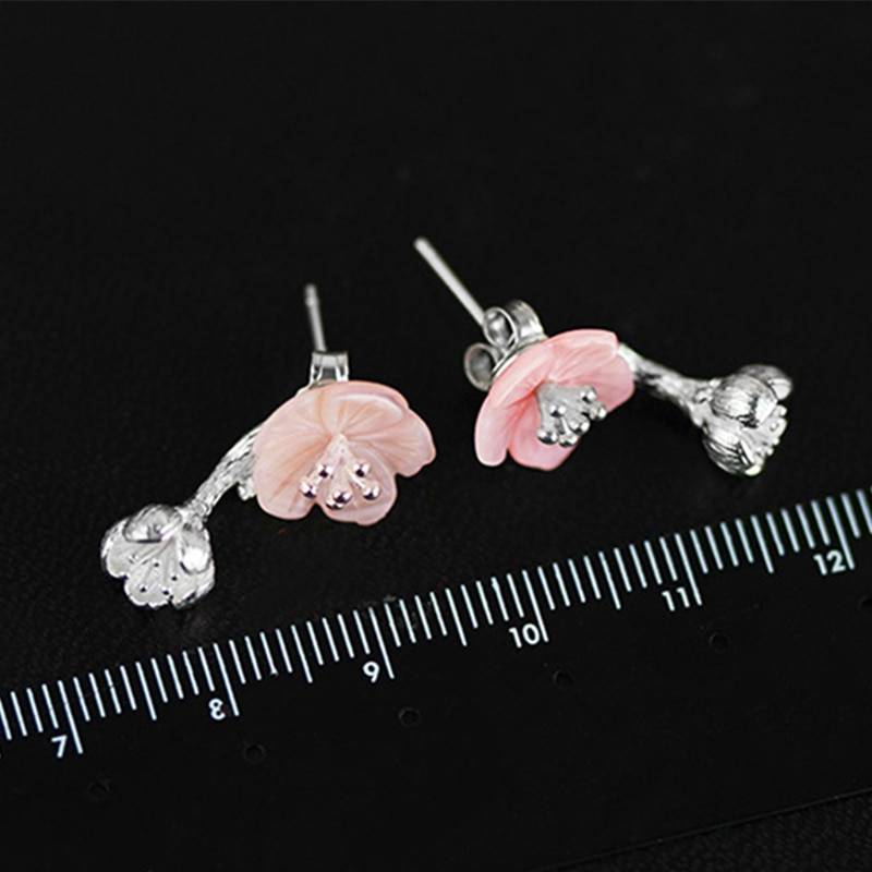Lotus Fun Real 925 Sterling Silver Earrings Natural Handmade Fine Jewelry Unique Begonia Flowers Drop Earrings for Women Brincos Spring Blooms 