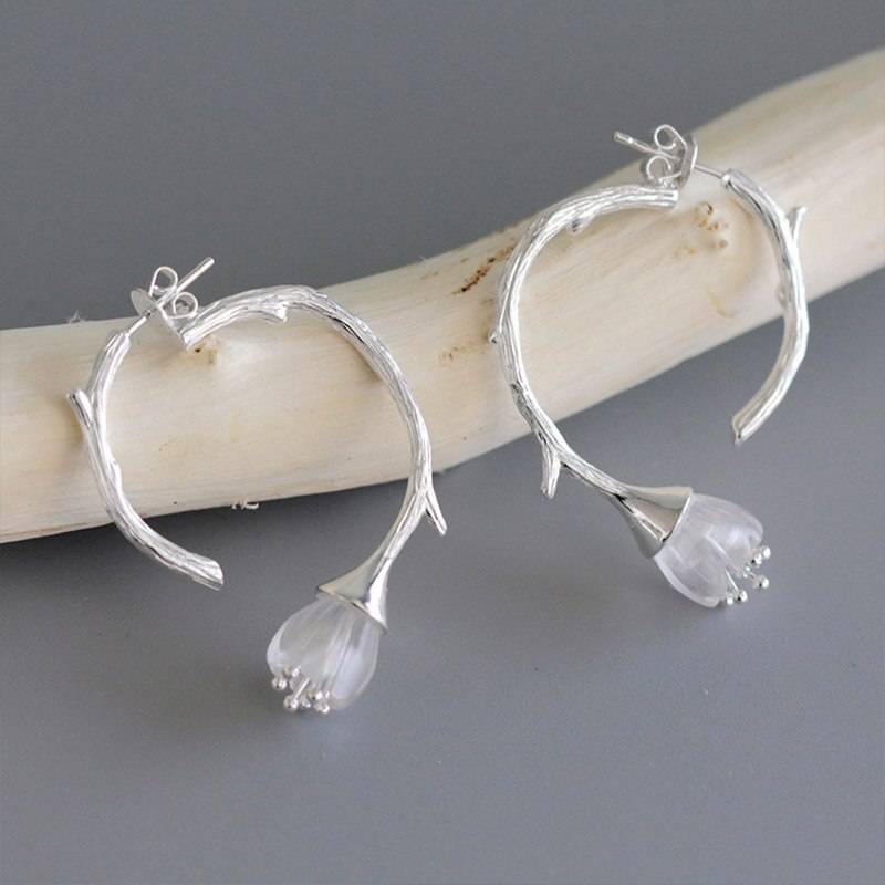 LILY OF THE VALLEY II DROP EARRINGS - Dewdrops & Vines
