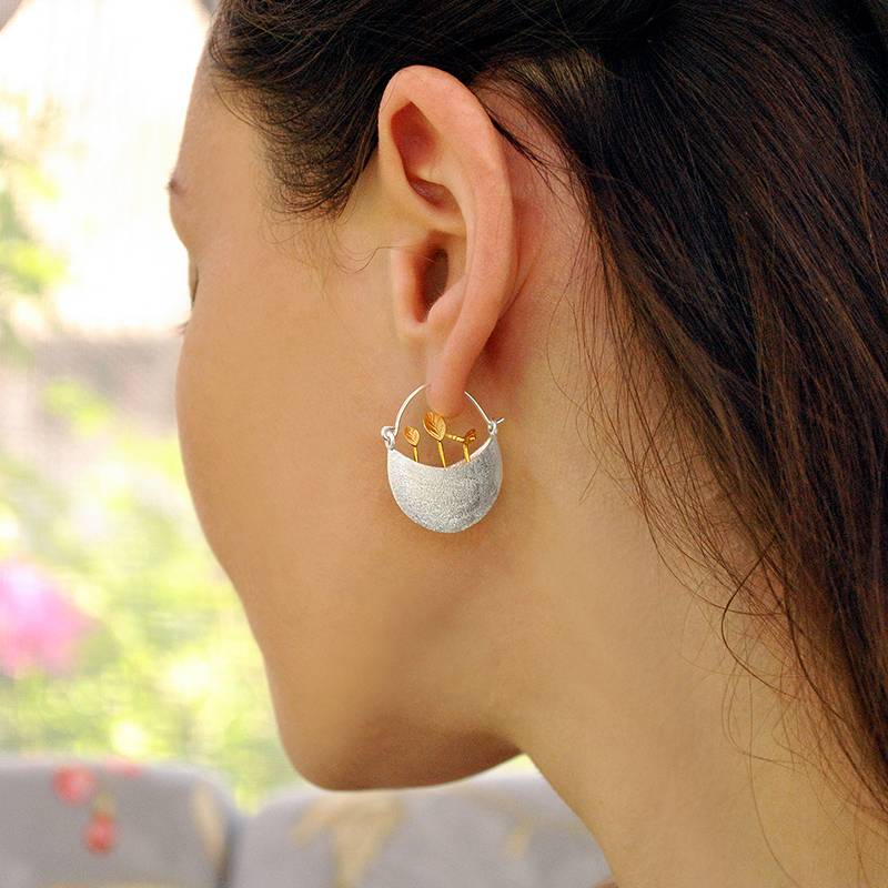 LITTLE GARDEN STATEMENT EARRINGS Earrings Statement Earrings Summer Garden Whimsical Earrings