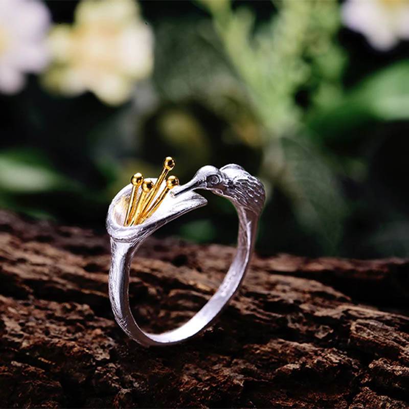 DreamStone HUMMINGBIRD DIAMOND ENGAGEMENT RING in 14K White Gold -  DreamStone