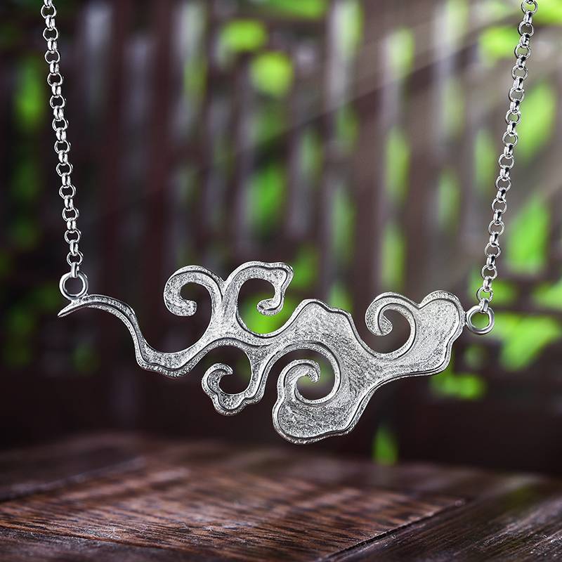 SILVER ART CLOUD NECKLACE Necklaces Valleys and Dancing Skies