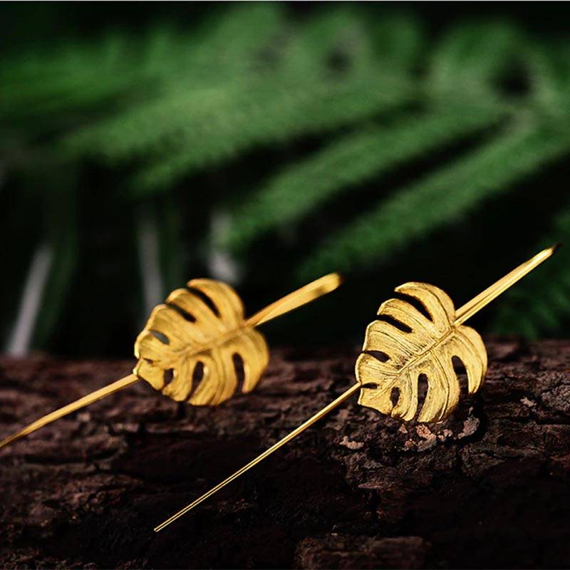 STATEMENT MONSTERA LEAF SET Earrings Jewelry Sets Necklaces