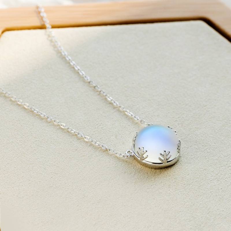Luminious Aurora Forest Necklace in Light