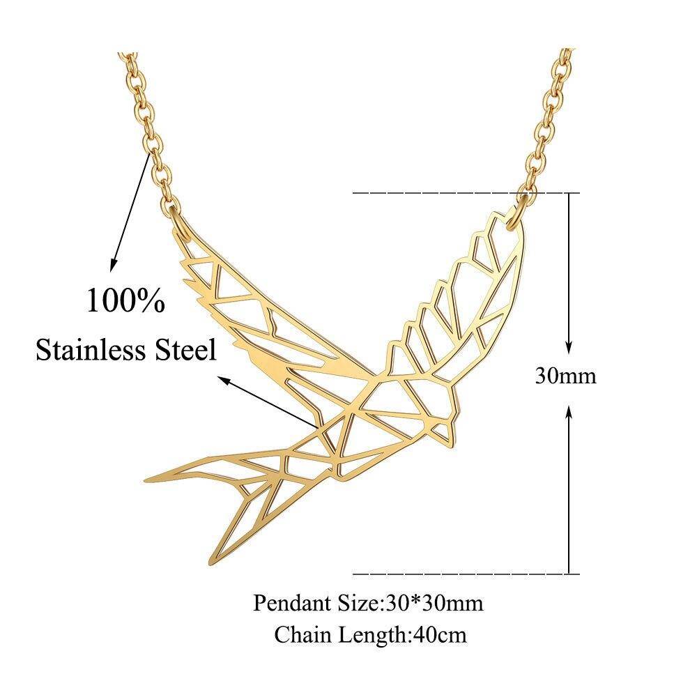 Unique Sea Gull Necklace LaVixMia Italy Design 100% Stainless Steel Necklaces for Women Super Fashion Jewelry Special Gift