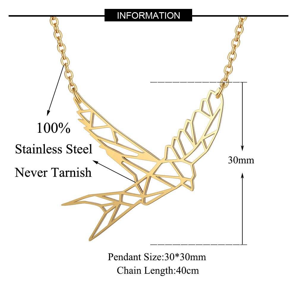 Unique Sea Gull Necklace LaVixMia Italy Design 100% Stainless Steel Necklaces for Women Super Fashion Jewelry Special Gift Necklaces