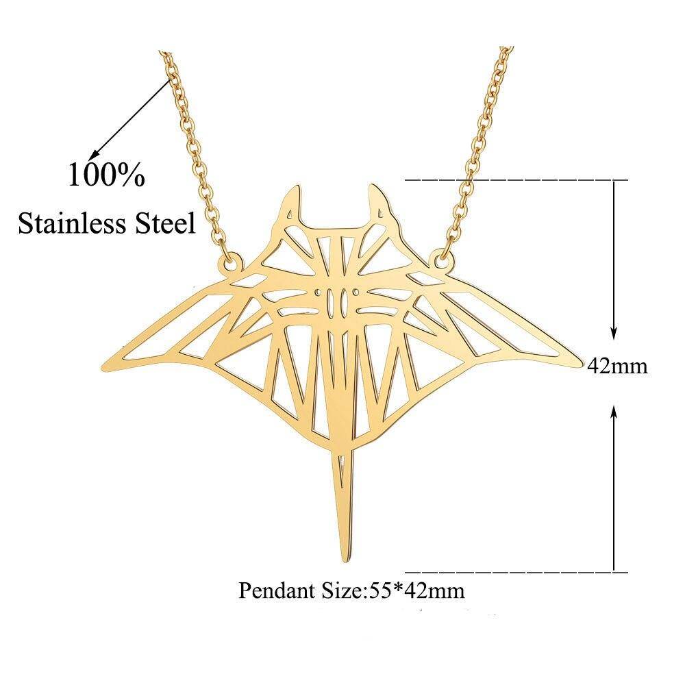 Unique Manta Ray Fish Necklace LaVixMia Italy Design 100% Stainless Steel Necklaces for Women Super Fashion Jewelry Special Gift