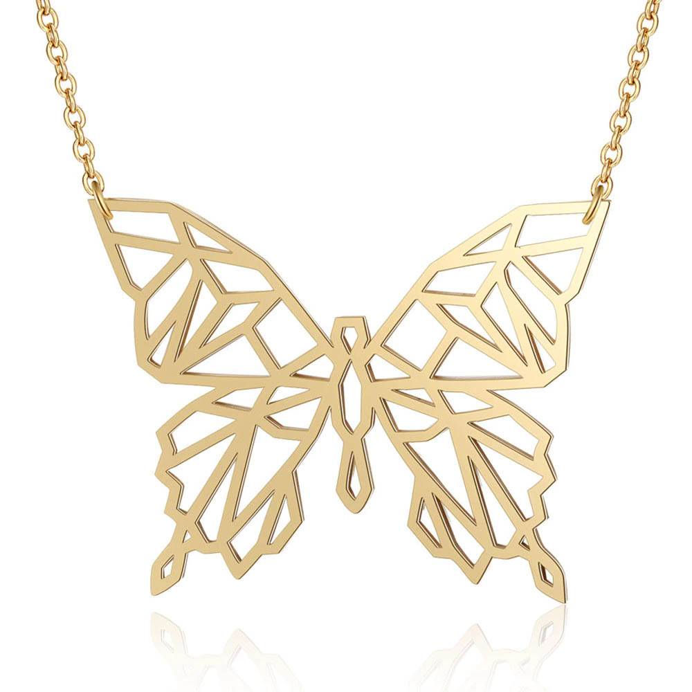 FLUTTERING BUTTERFLY ORIGAMI NECKLACE Necklaces