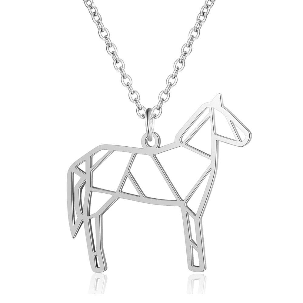 NOBLE HORSE ORIGAMI NECKLACE Necklaces