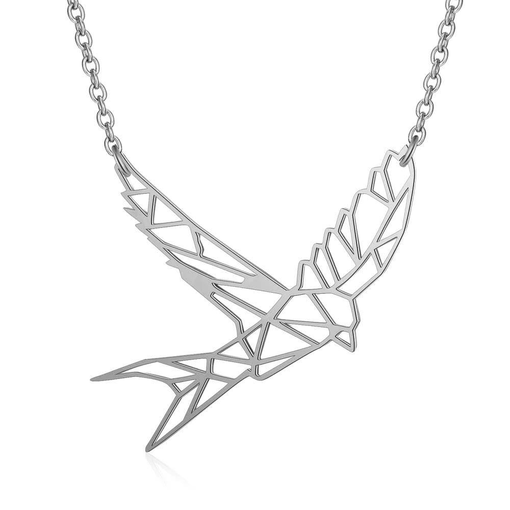 SOARING SEAGULL ORIGAMI NECKLACE Necklaces