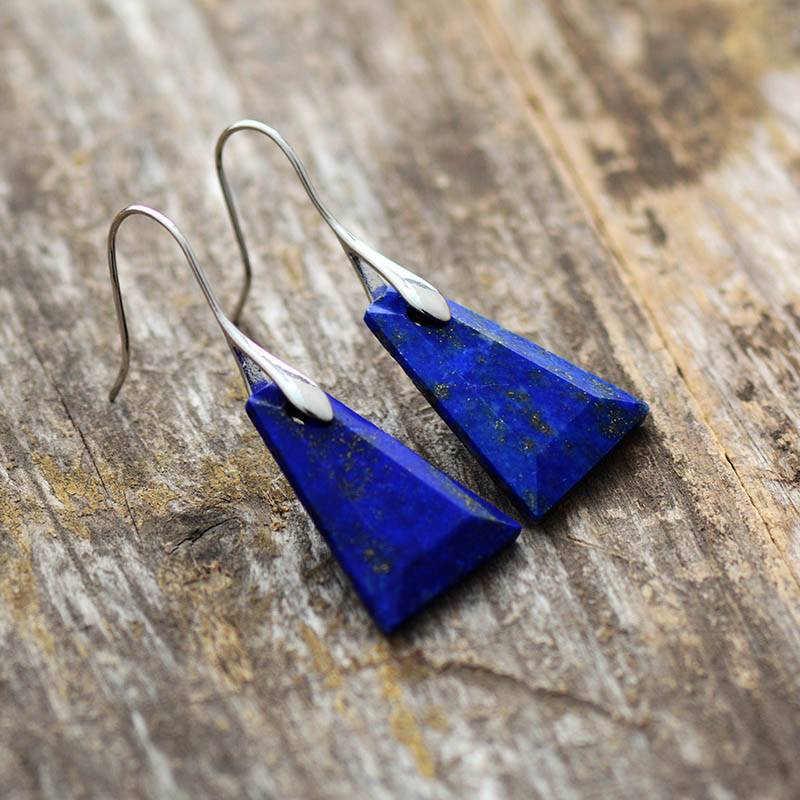 Lapis Lazuli Drop Earrings display