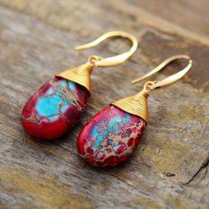 Fiery Jasper Drop Earrings side