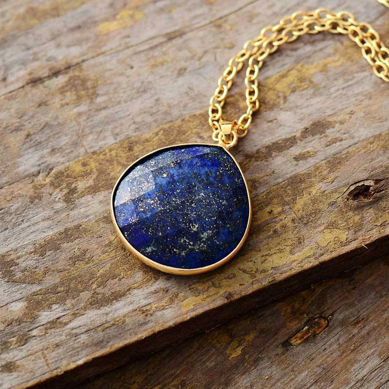 Classic Lapis Lazuli Teardrop Necklace pendant