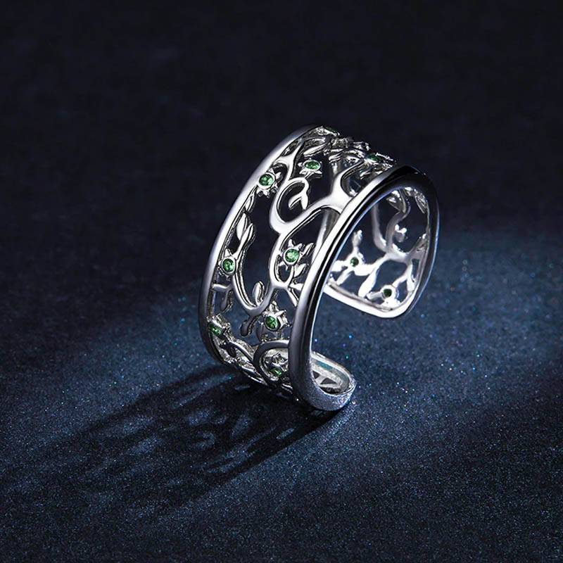 Silver Tree of Life Ring Rings