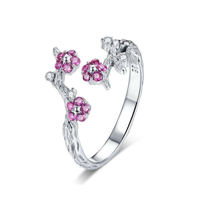 Blooming Plum Blossom Ring Rings