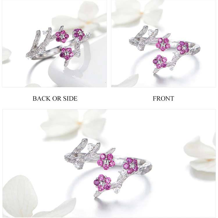 Blooming Plum Blossom Ring Rings